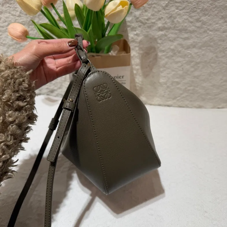 Loewe Hammock Hobo Bag Olive Green Medium