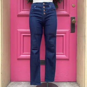 Loft dark wash modern skinny jeans size 4