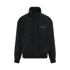 Logo High Neck Windbreaker in Black