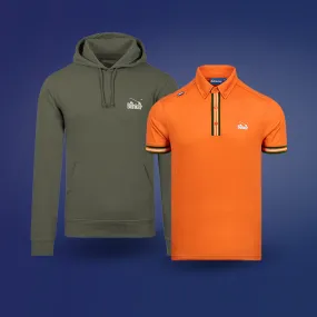 Logo Hoodie King Khaki/Orange Bundle