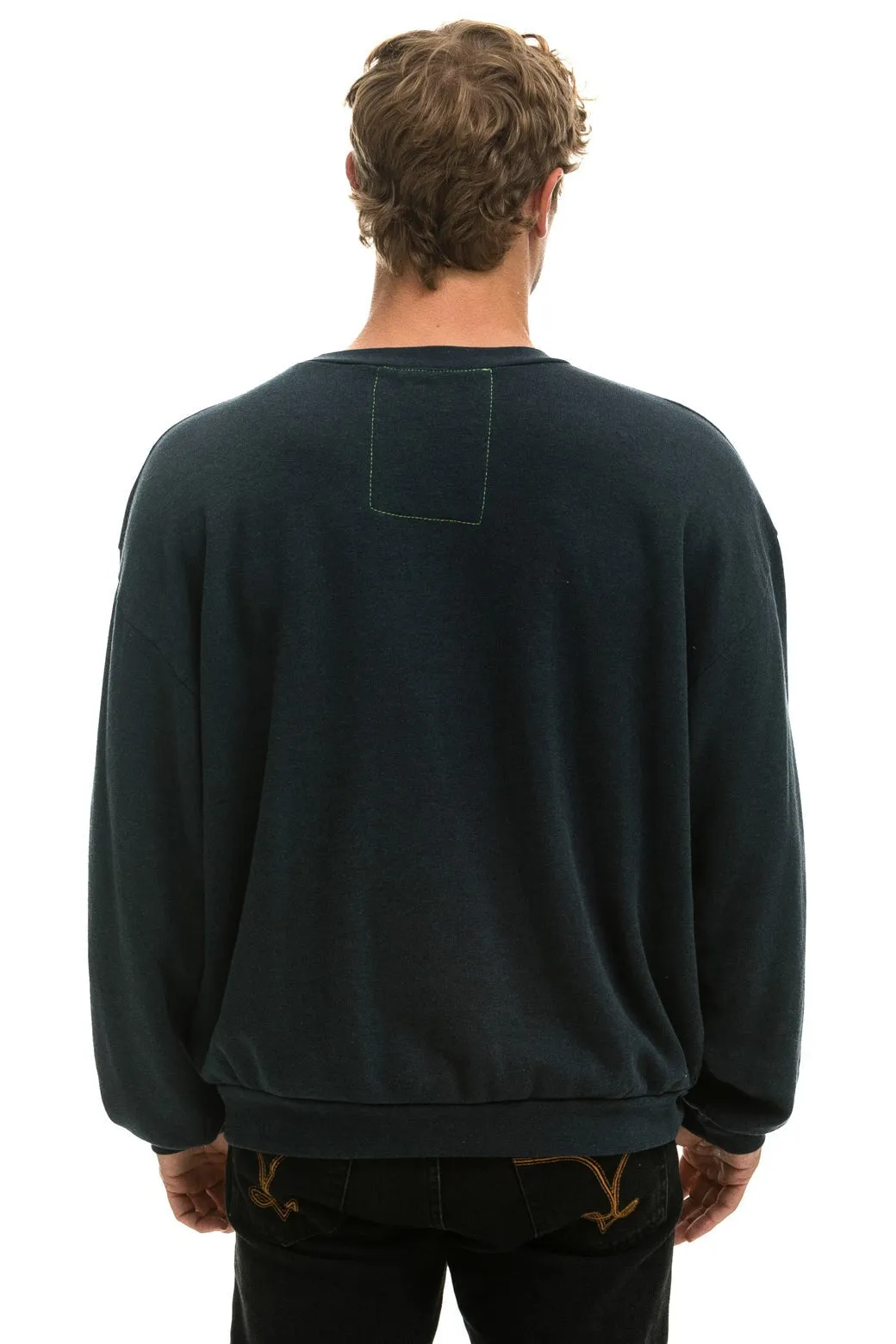 LOGO RELAXED CREW SWEATSHIRT - CHARCOAL