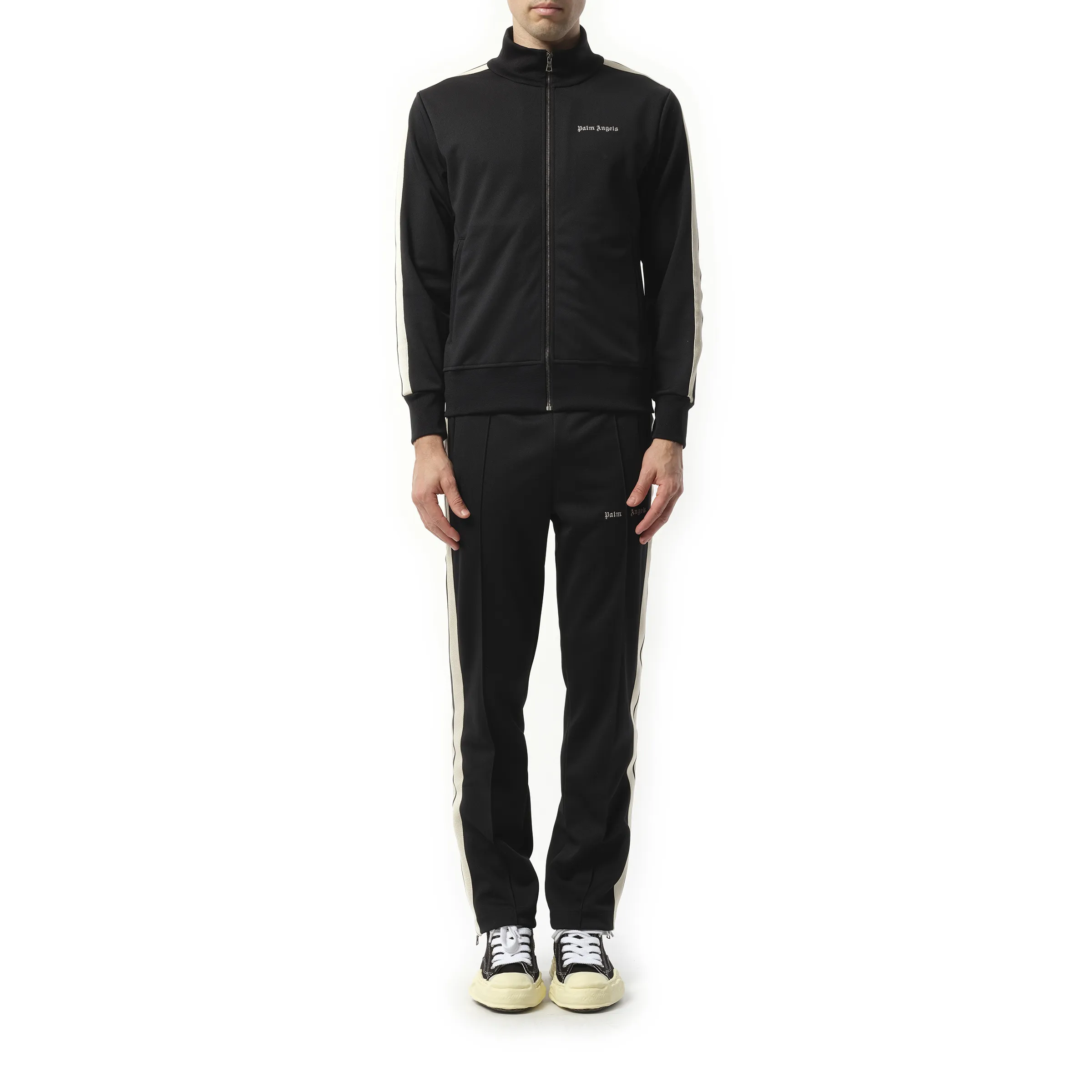Logo Track Jacket in Black/Off White