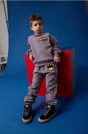 Lola and The Boys Batman BOYS Grey Sweatshirt and Jogger Set