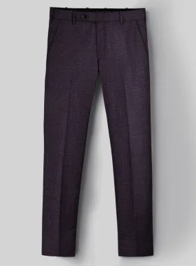 London Loom Wine Ilaria Wool Silk Linen Pants