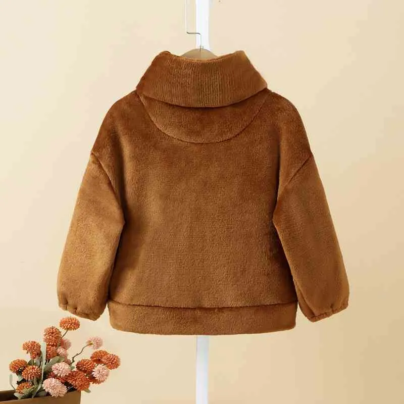 Long Sleeve Buttoned Dropped Shoulder Coat