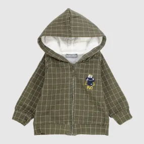 Long-Sleeved Checkered Jacket