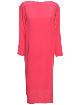 Long Sleeved Vintage Shift Dress - M