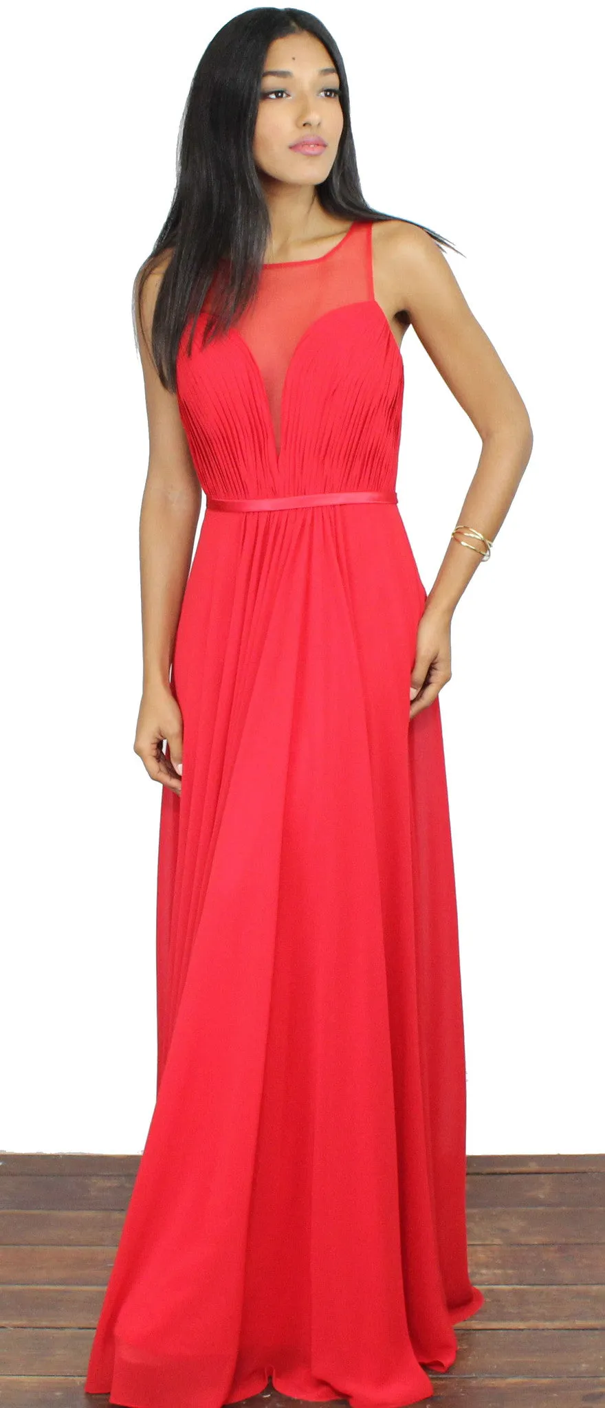 Looking Glass Red Draped Gown