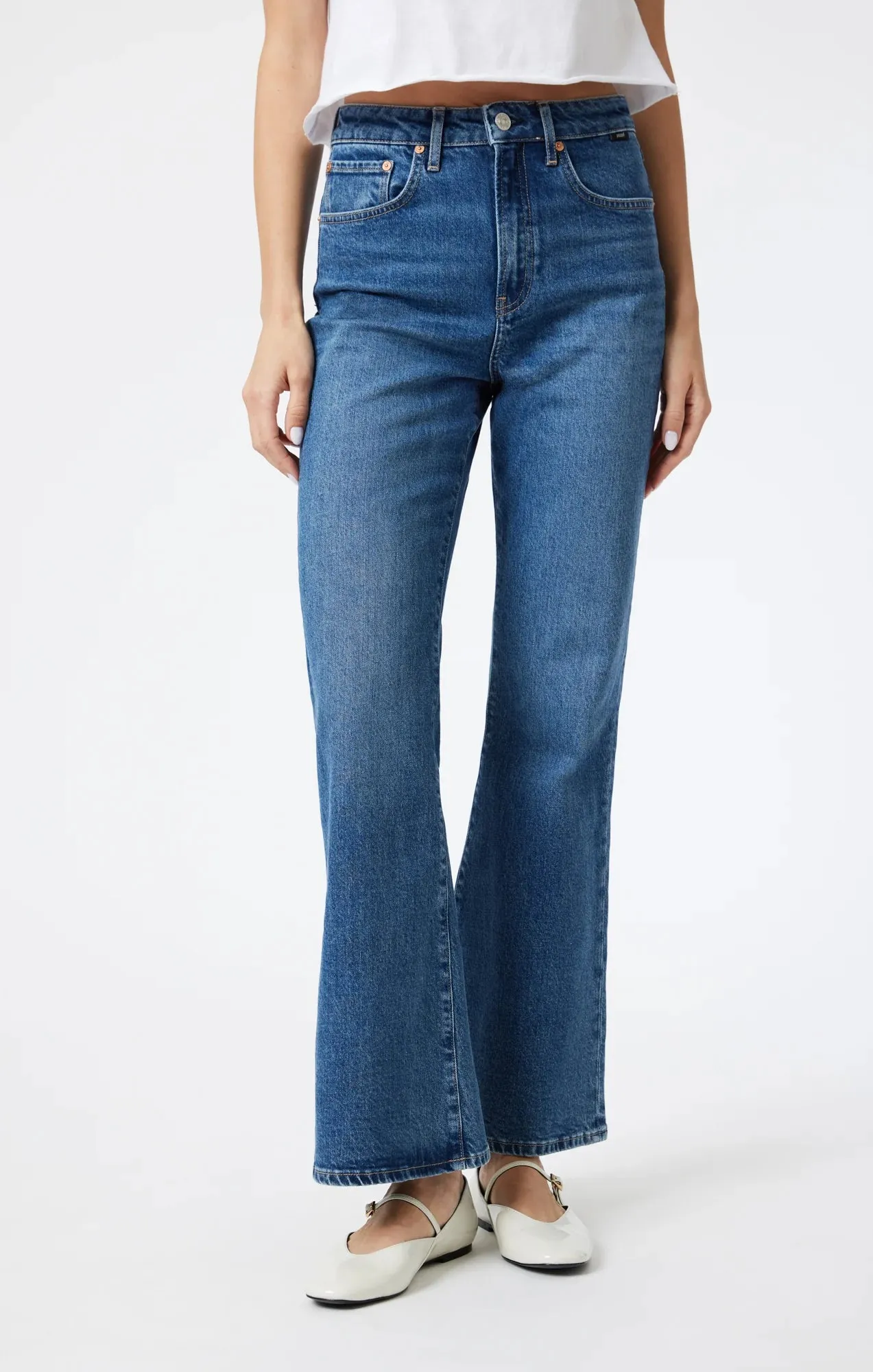 Los Angeles Mid Brushed Flare Jean