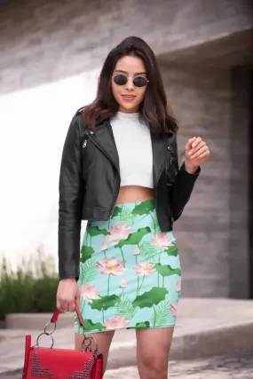 Lotus Love II Poster (1) Pencil Skirt