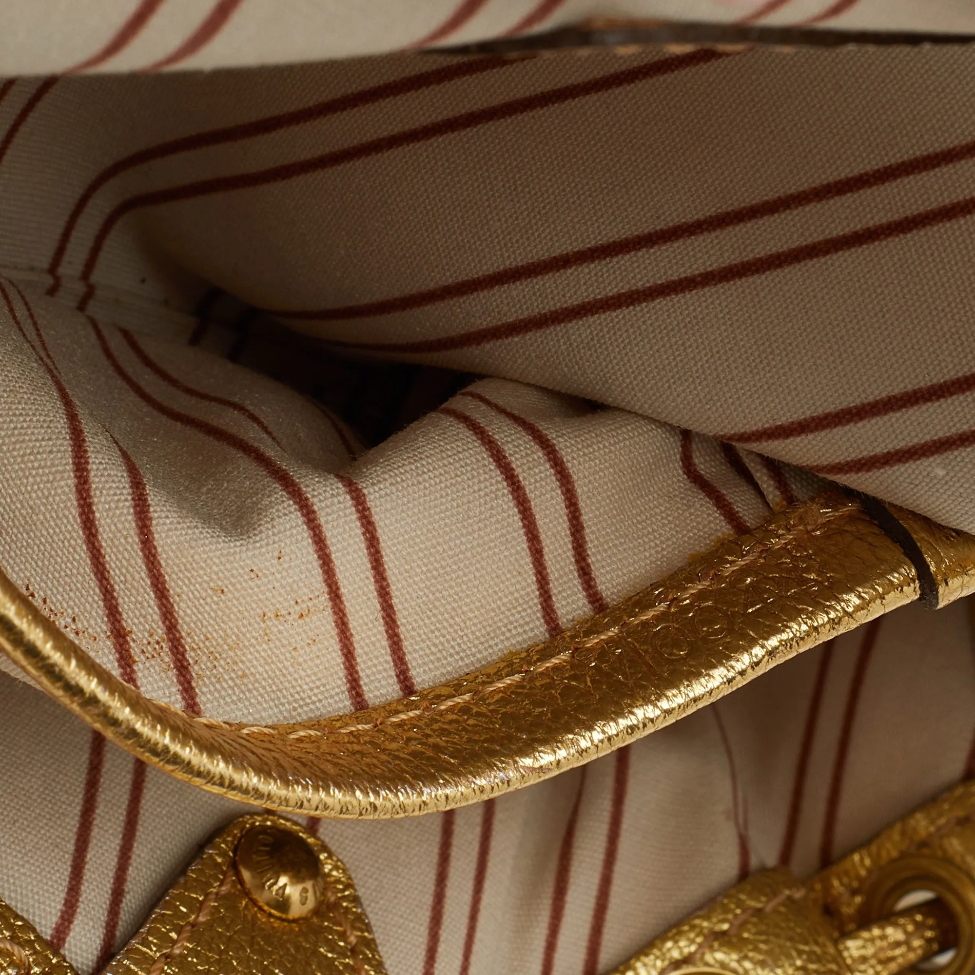 Louis Vuitton Cream/Gold Canvas and Leather Antigua Theda PM Bag