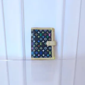 Louis Vuitton Vintage Black Multicolor Monogram Agenda