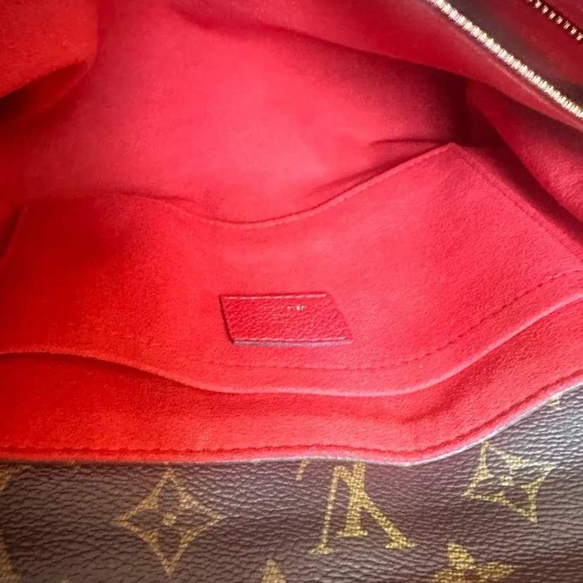 Louis Vuitton Vintage Monogram Red Leather Legend Chain Bag 25cm