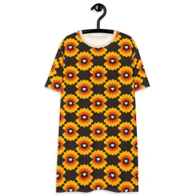 LOVE PEARL orange brown - T-shirt dress