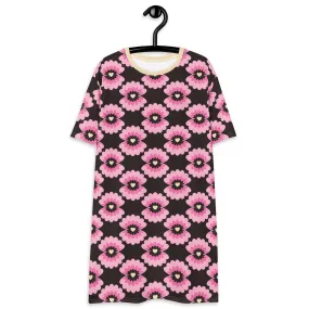 LOVE PEARL pink brown - T-shirt dress