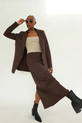 Lowi Long Skirt | Dark Brown