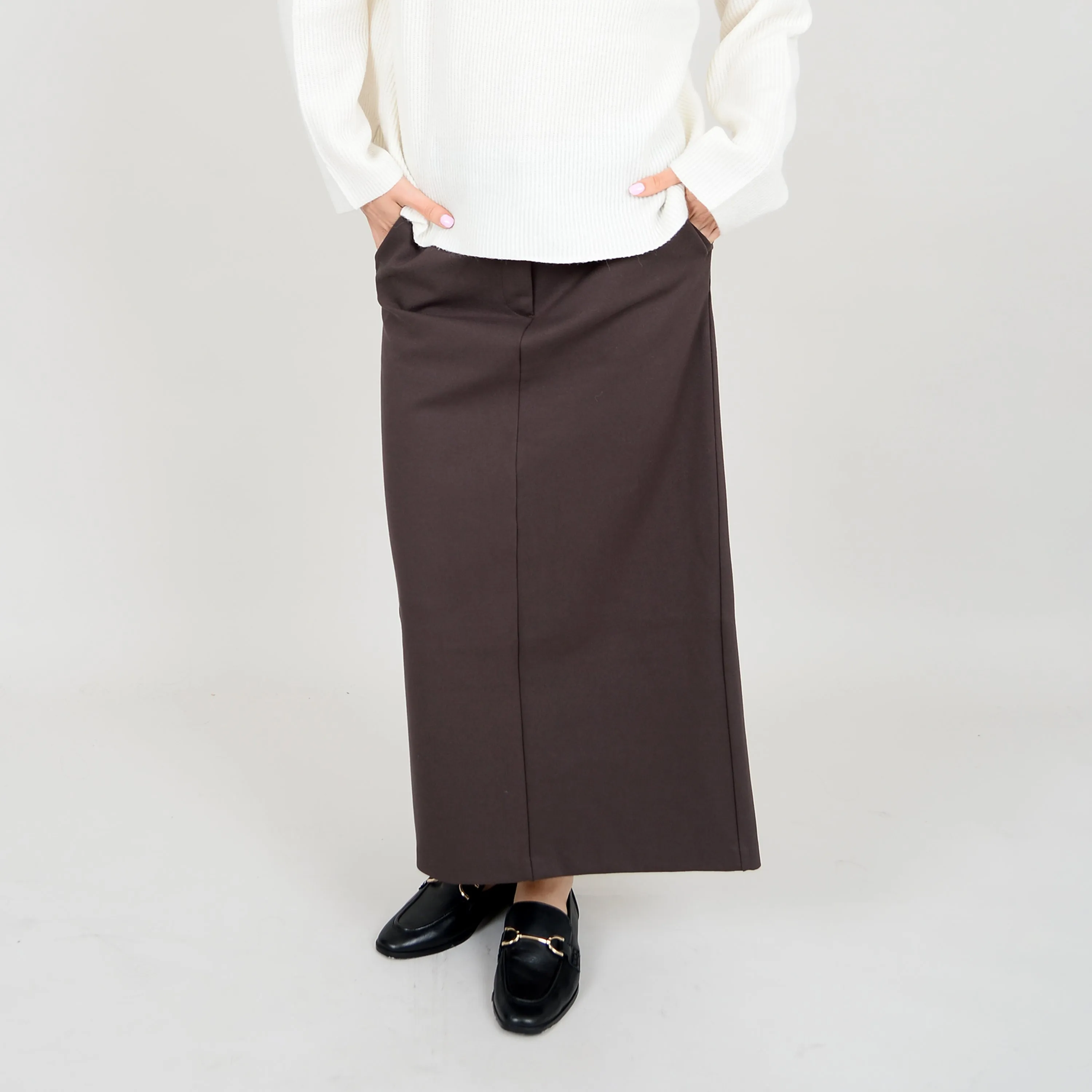 Lowi Long Skirt | Dark Brown