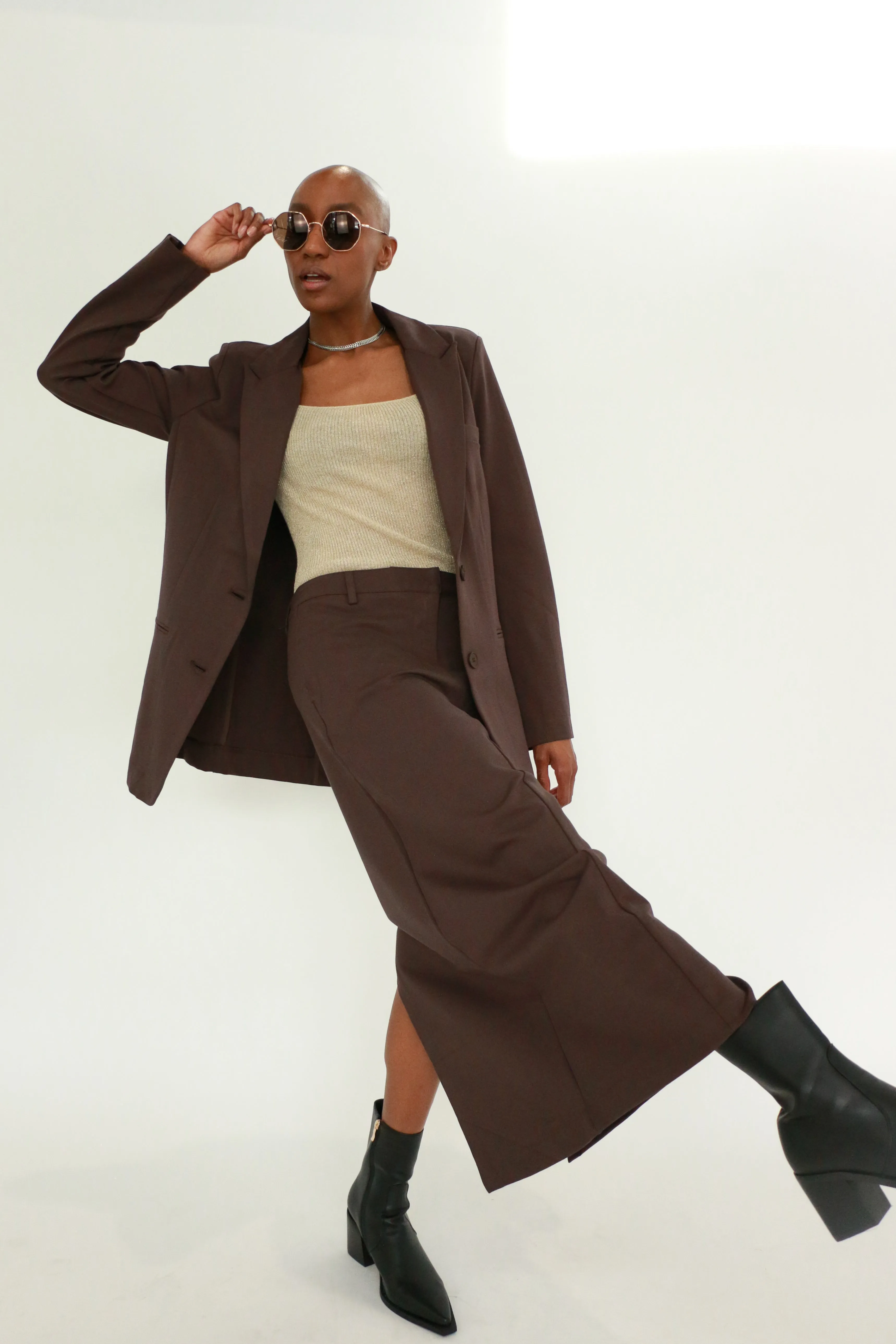 Lowi Long Skirt | Dark Brown