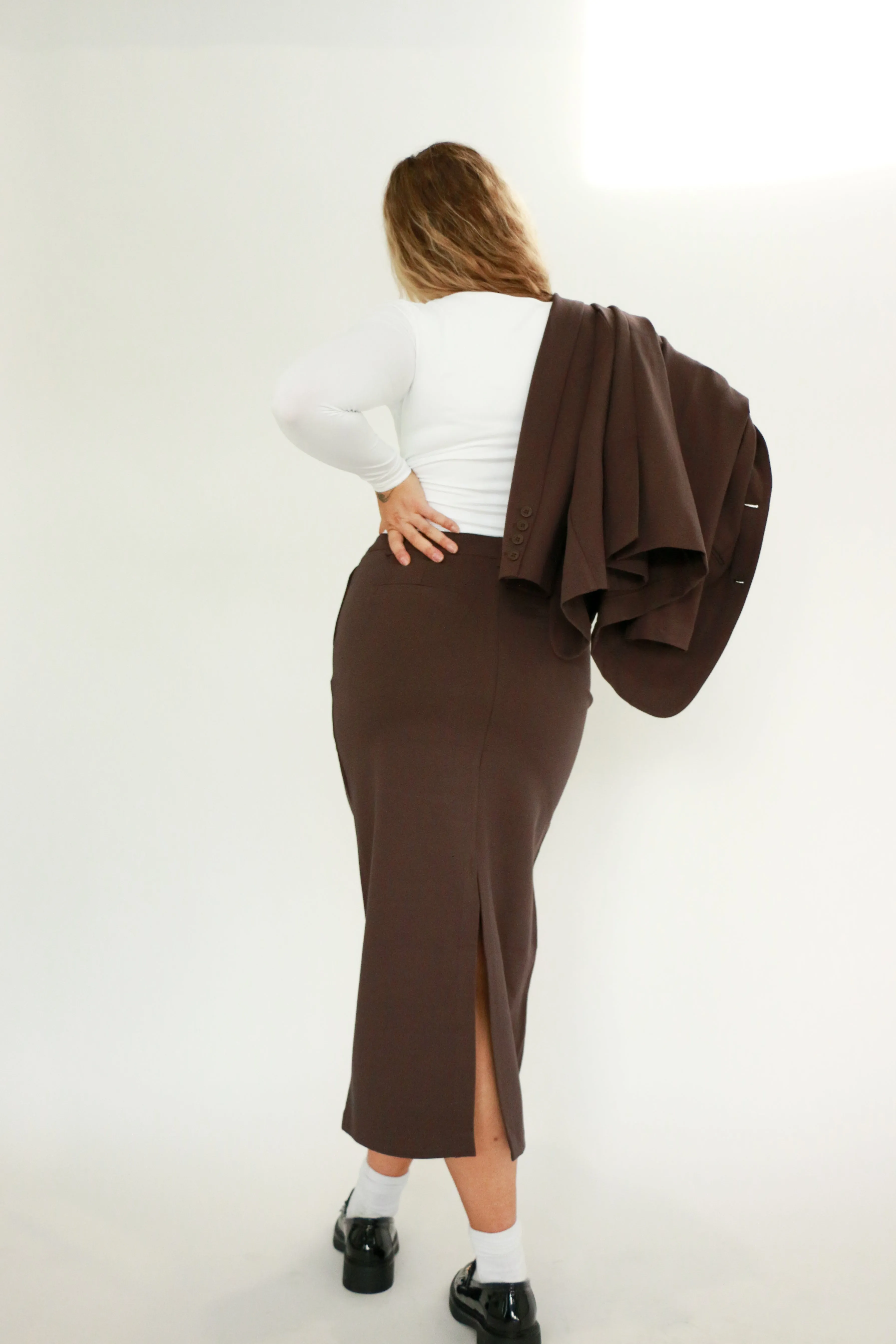 Lowi Long Skirt | Dark Brown