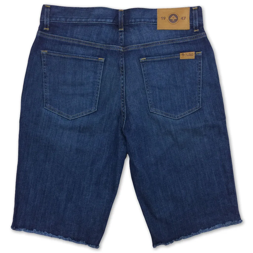 LRG RC TS Raw Edge Denim Short Vintage Wash