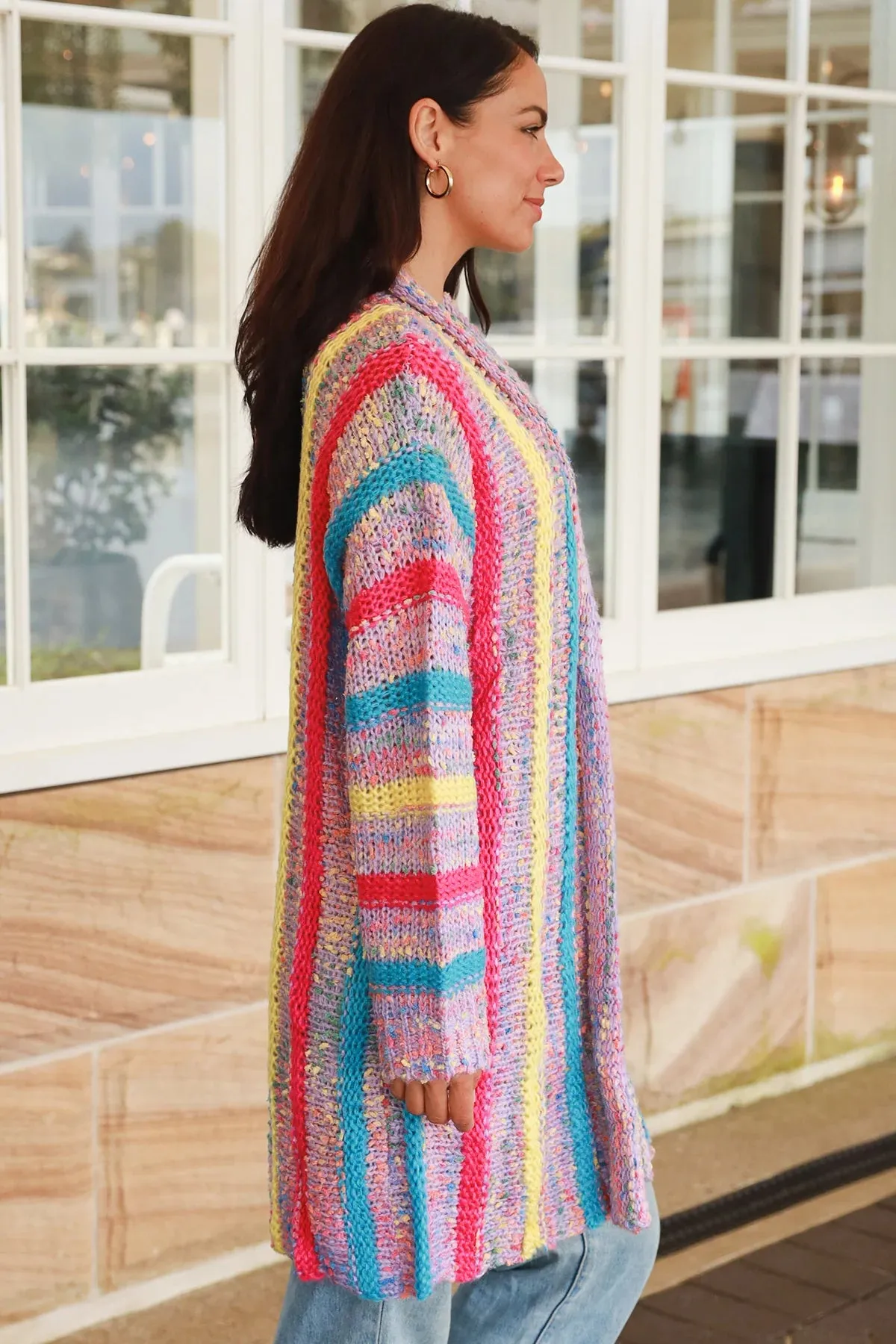 LUCINDA KNIT CARDIGAN LILAC