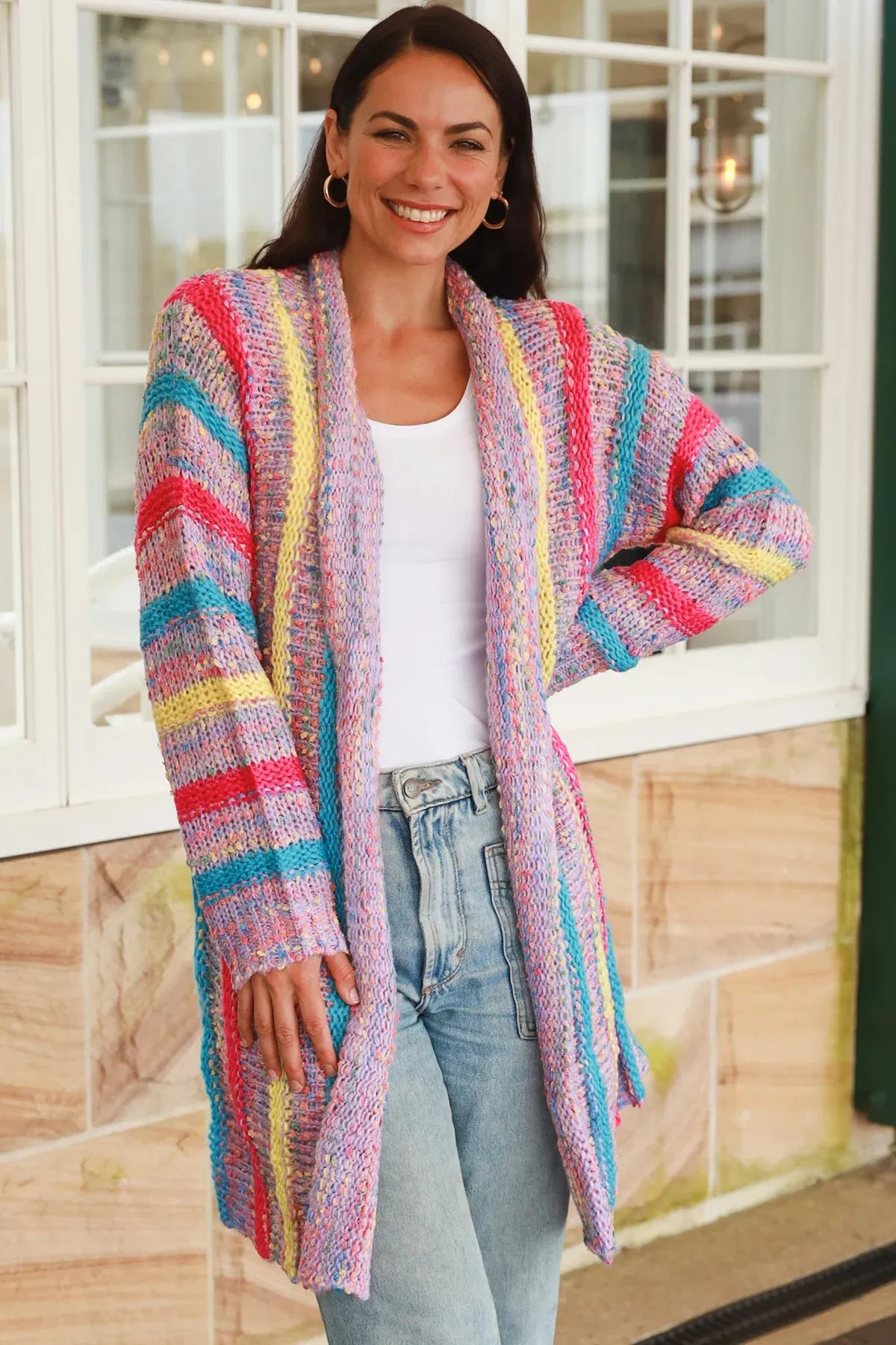 LUCINDA KNIT CARDIGAN LILAC