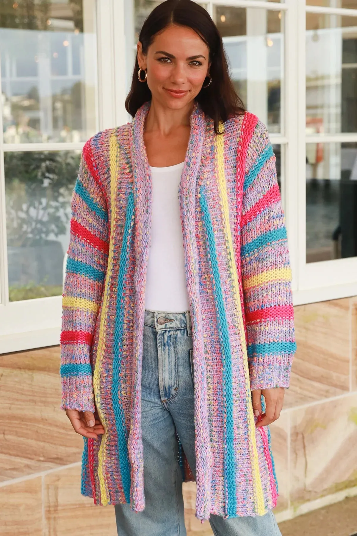 LUCINDA KNIT CARDIGAN LILAC