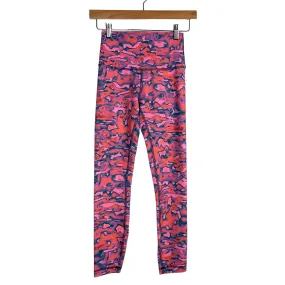 Lululemon Pink/Navy/Coral Watercolor Wunder Train High Rise Leggings NWT- Size 4 (Inseam 25")