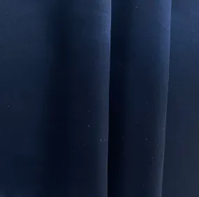 Luminous Midnight Navy Silk Satin Charmeuse (Made in Italy)