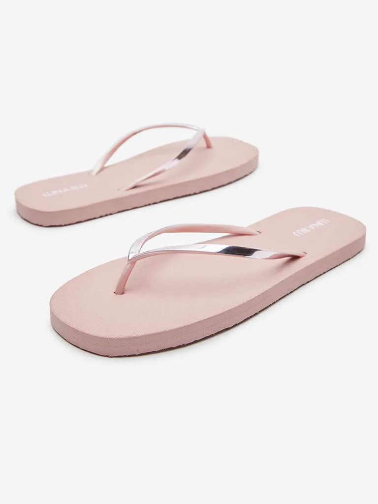 LUNA BLU Blush Pink Solid Flip-Flop
