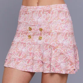 Lush Weave Two Tier 15" Skort (with buttons)