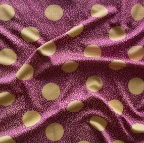 Lux Drapey Devonshire Cream Dots Silk Jersey Knit (Made in Italy)