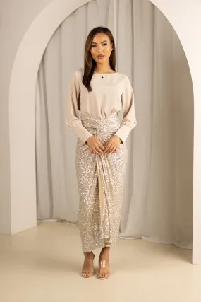 Luxe Krystal Wrap Skirt