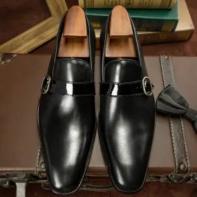 luxury hand made men's loafers genuine leather shoes