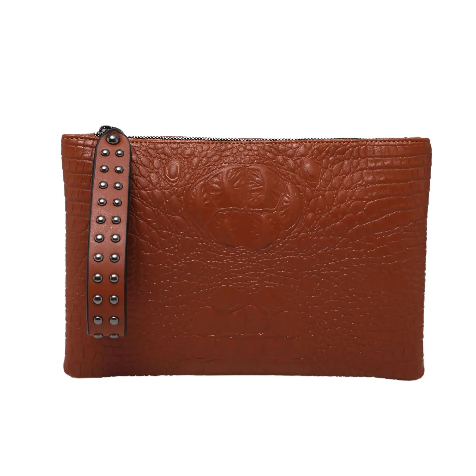 Luxury PU Leather Envelope Bag - Women's Clutches Purse - Portable Wristlet Handbag