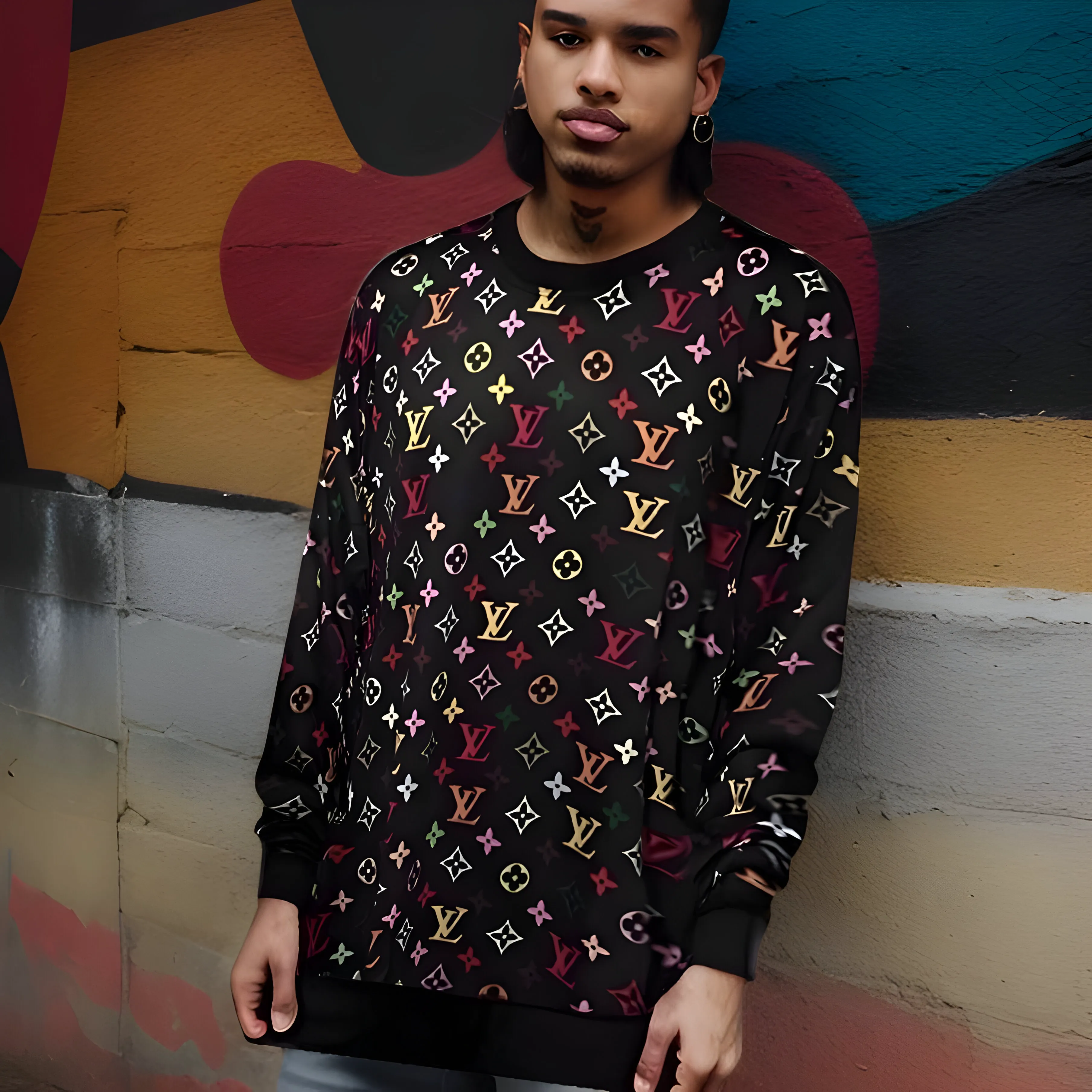 ^LUXURY^ RAINBOW ~ALL OVER PRINT”~ LONG SLEEVE TEES