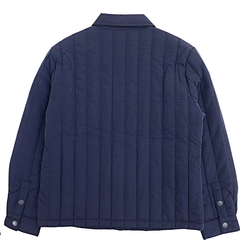 Lyle & Scott Boys Vertical Quilted Shirt in Navy