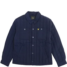 Lyle & Scott Boys Vertical Quilted Shirt in Navy