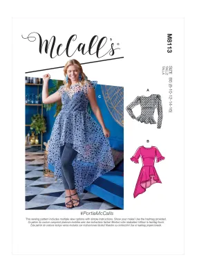 M8113 #PortiaMcCalls - Misses' & Women's Tops With Cup Sizes