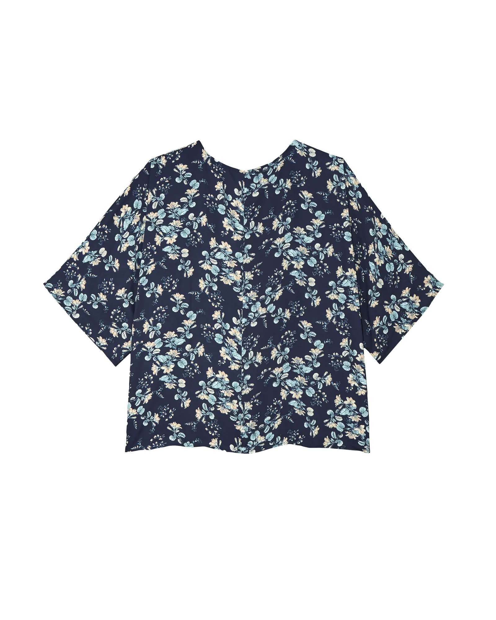 Macie Short Sleeve Kimono | Navy / Light Blue