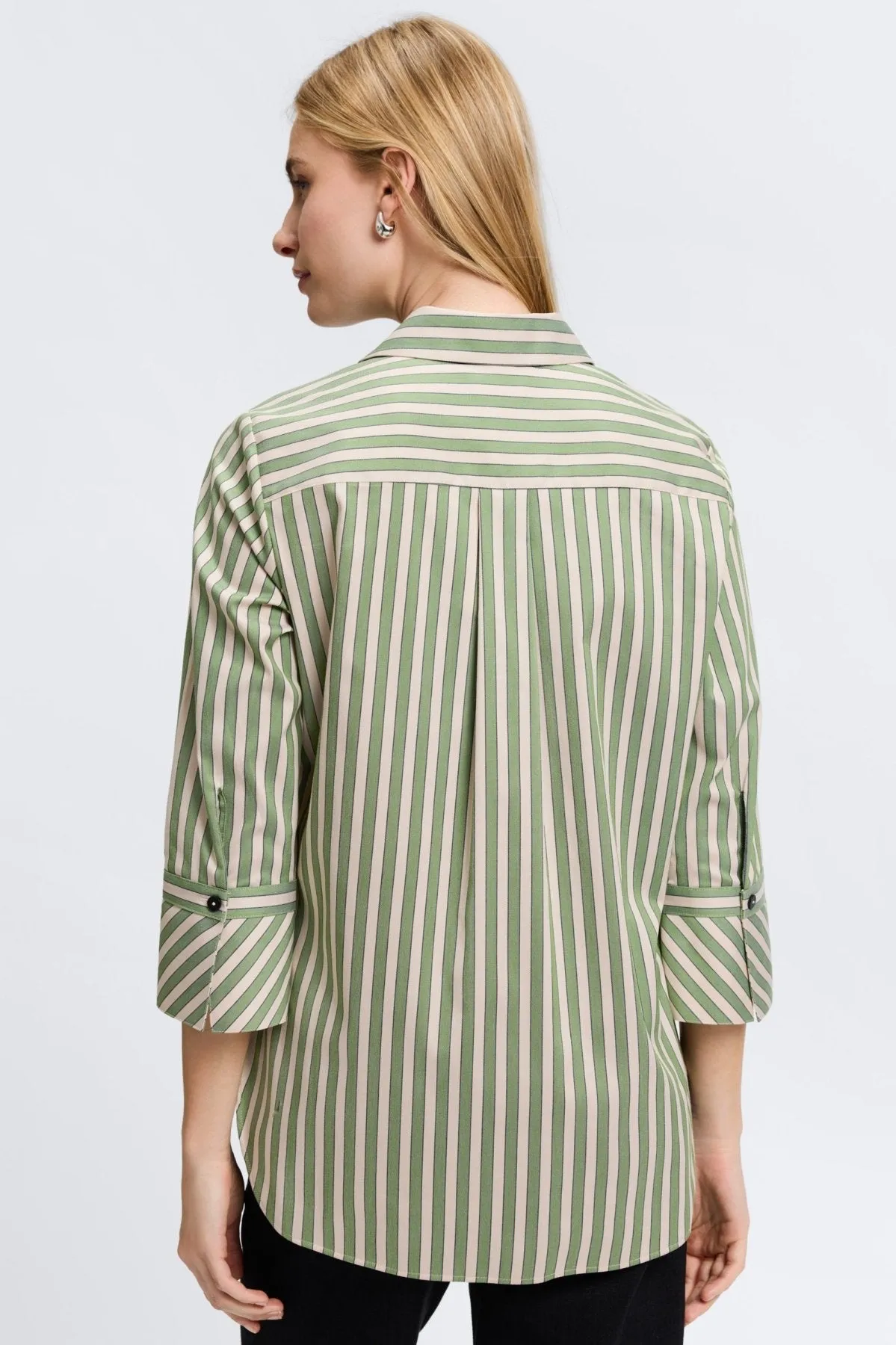 Madison Essential Stretch Striped No Iron Tunic