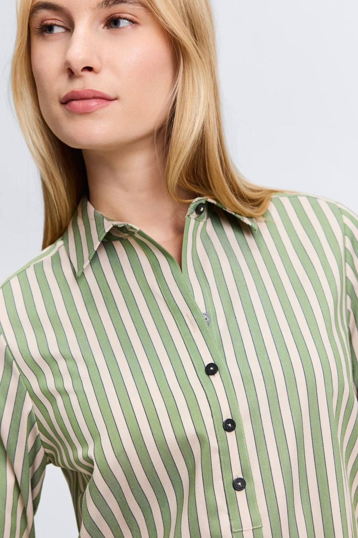 Madison Essential Stretch Striped No Iron Tunic