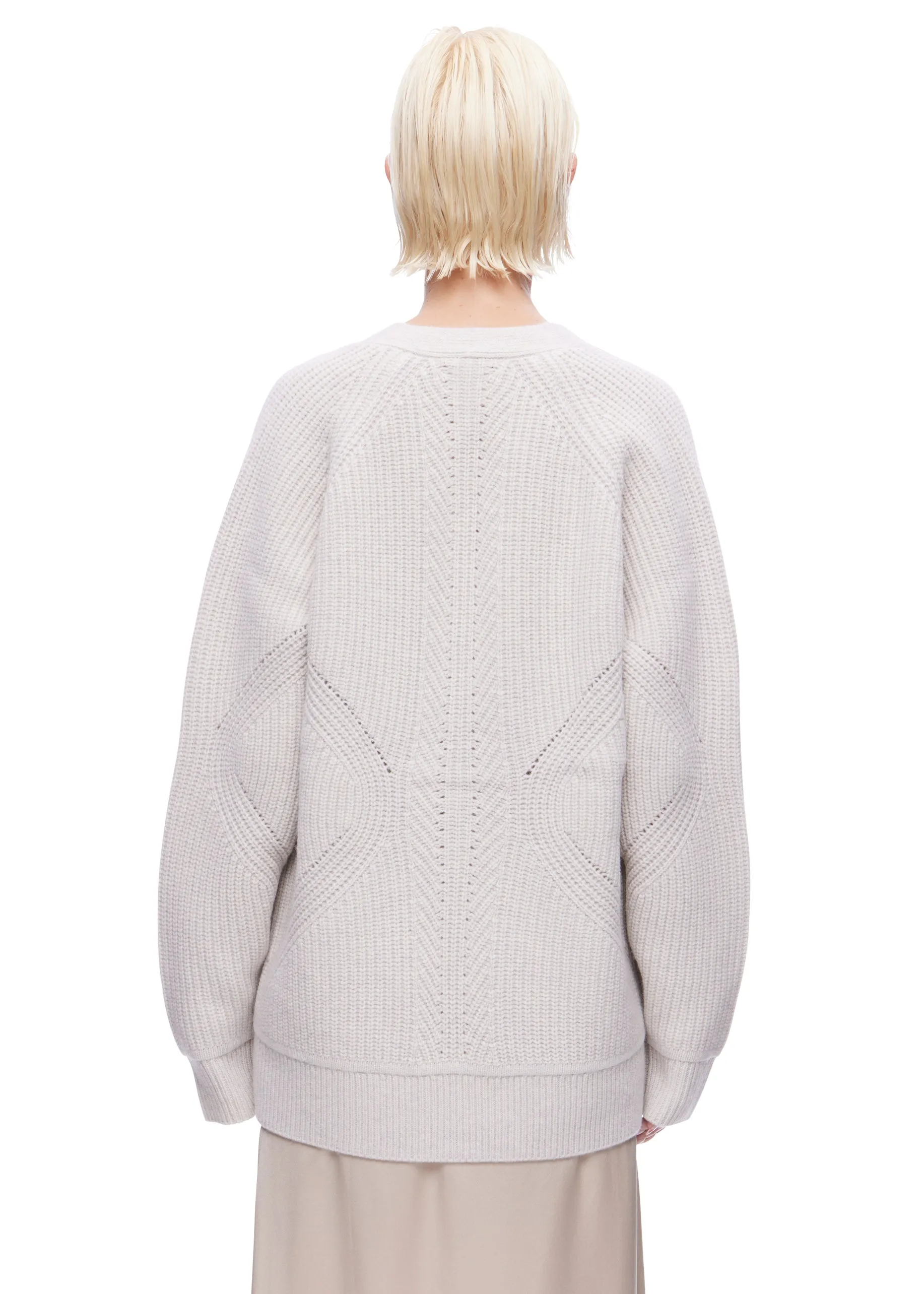 Magnlens Navi Oversized Wool Cardigan