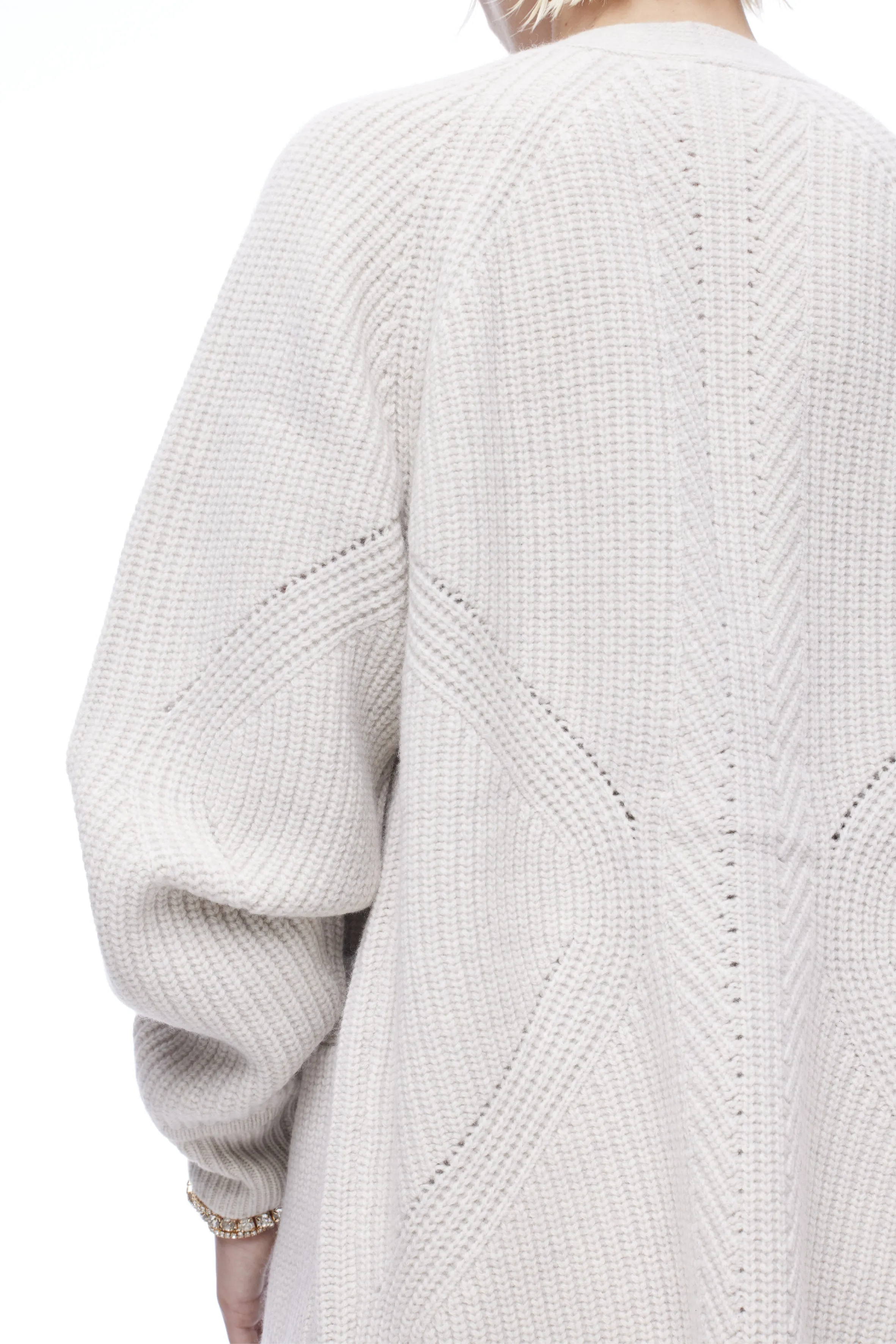 Magnlens Navi Oversized Wool Cardigan
