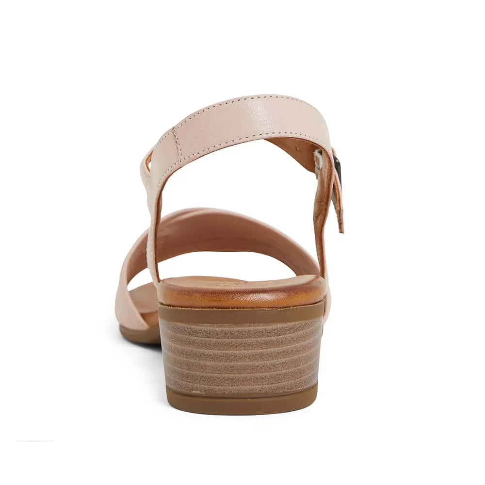 Maisy Heel in Blush Leather