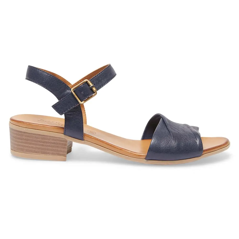 Maisy Heel in Navy Leather