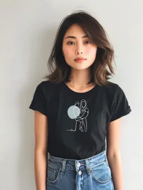MAMA'S BOY FITTED TEE - BLACK