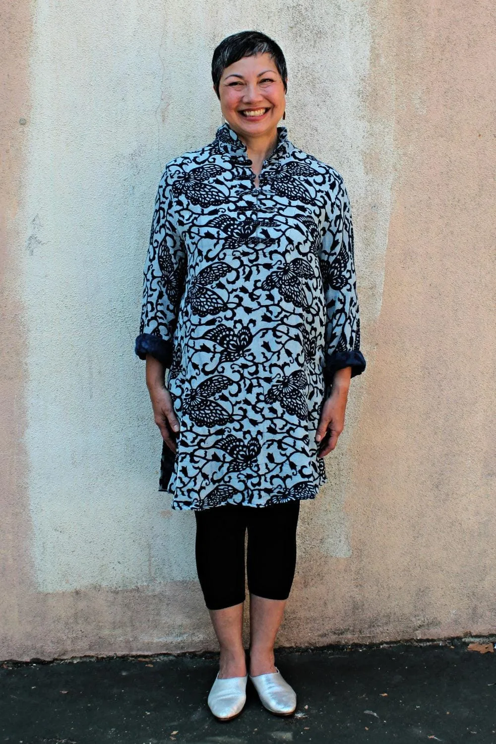 Mandarin Indigo Tunic