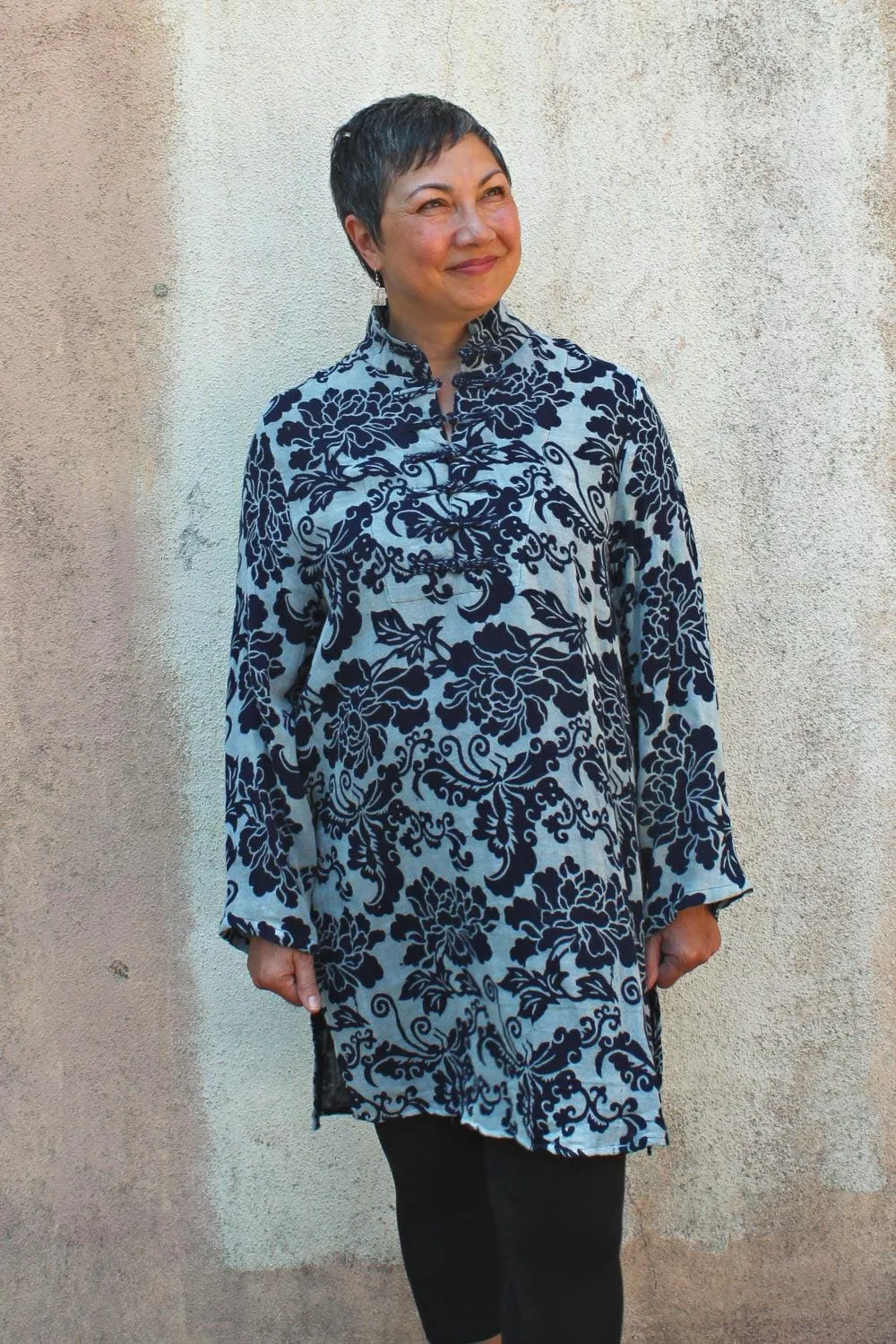Mandarin Indigo Tunic
