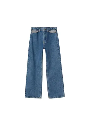 Mango wide leg jeans, blue